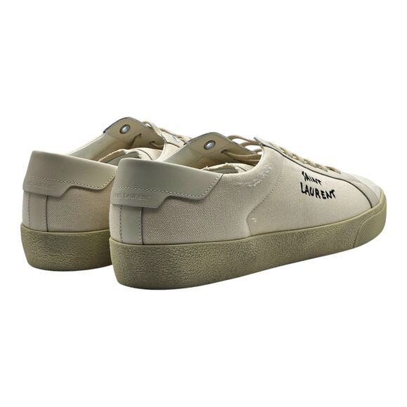 Saint Laurent Court Classic SL/06 Leather Sneakers - Cream - EU 45 / US 12 $780 main image 5